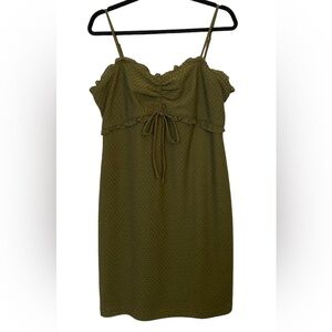 Cynthia Steffe Green Eyelet Dress, Size 12.